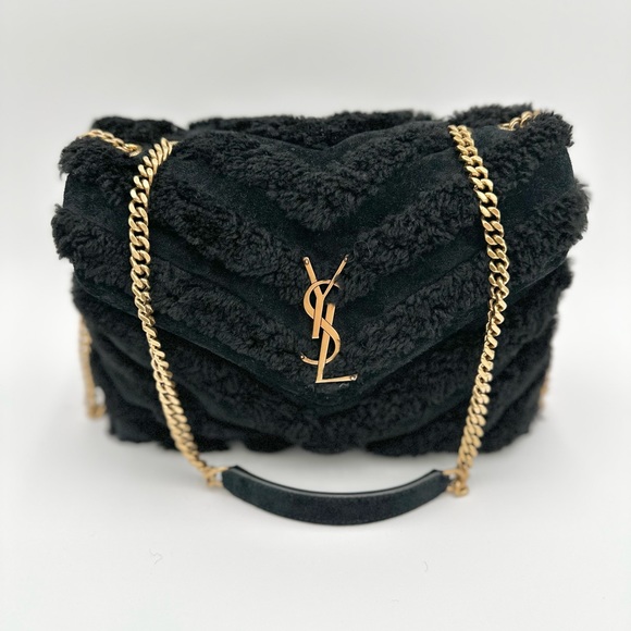 Yves Saint Laurent Handbags - YSL Shearling Shoulder Bag